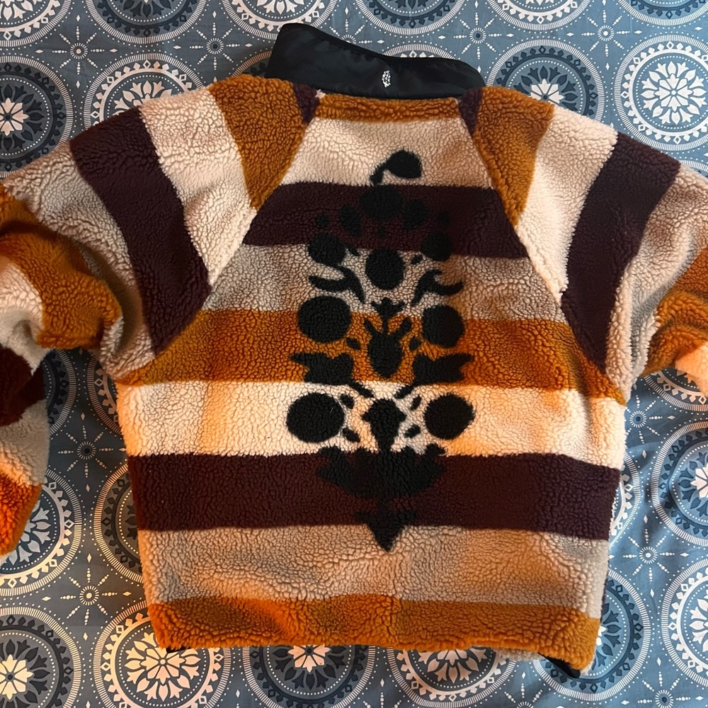 Brand New Free People FP Movement Hit The Slopes Striped Jacket Size M